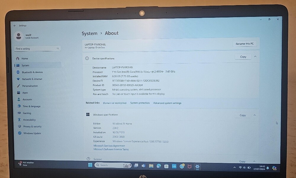 laptop hp good and like new gb512/8 - 2