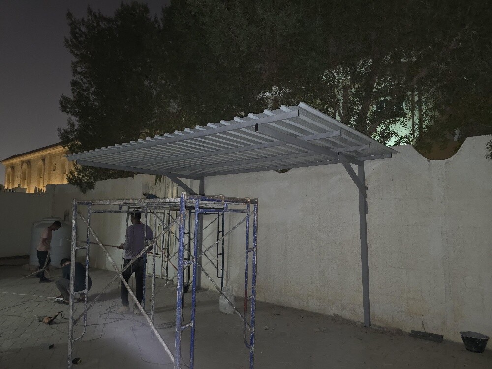 Steel & Fabric Fence Installation - 11