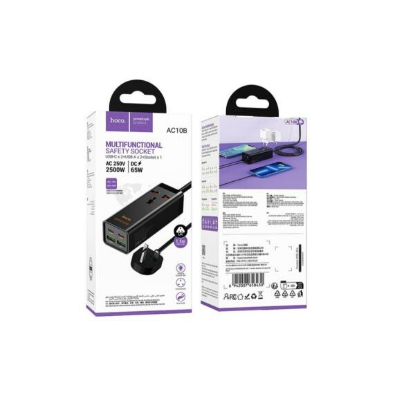 Hoco AC10A Barry Power Strip PD65W - 4