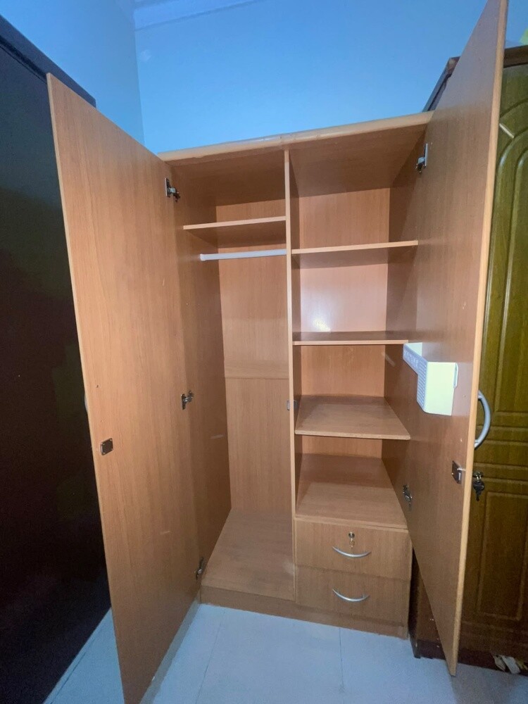 Door Wooden Wardrobe with Shelves - 2