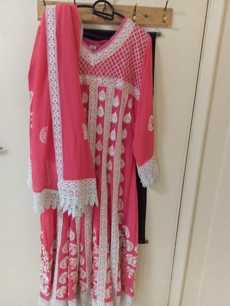Peach Pink Anarkali – Size XL - 2