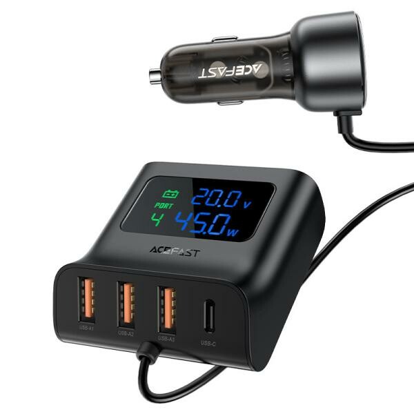 Hoco Fast Charge Car HUB Charger - 1