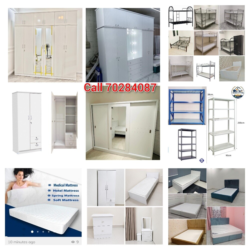 Single bed, mattress, cabinet new - 2