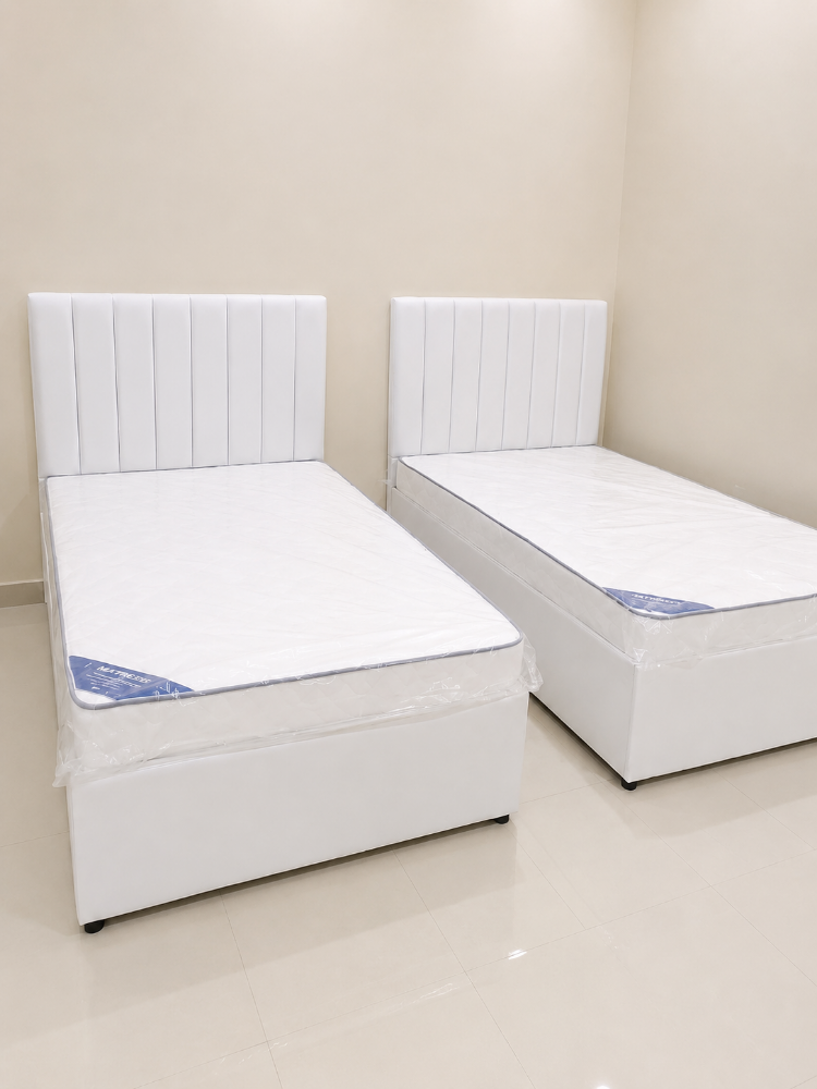 Single bed, mattress, cabinet new - 4