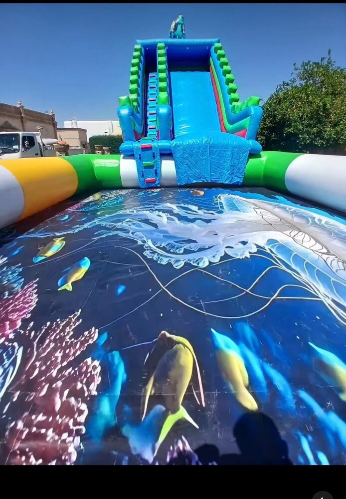 Slide, bounce and swimming pool - 1