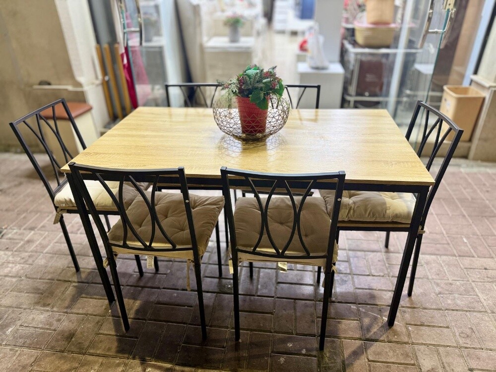 Dinning table with 6 chairs - 1