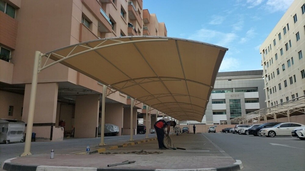 قماش مظلات مواقف السيارات - 3