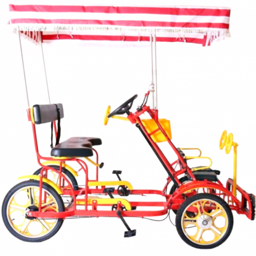 A four-wheeled bicycle. - 5