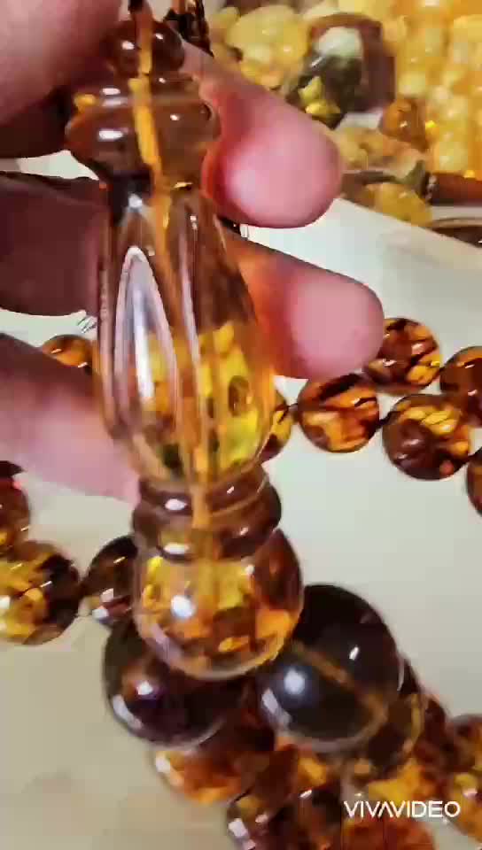 final/ huge amber rosary beads - 14