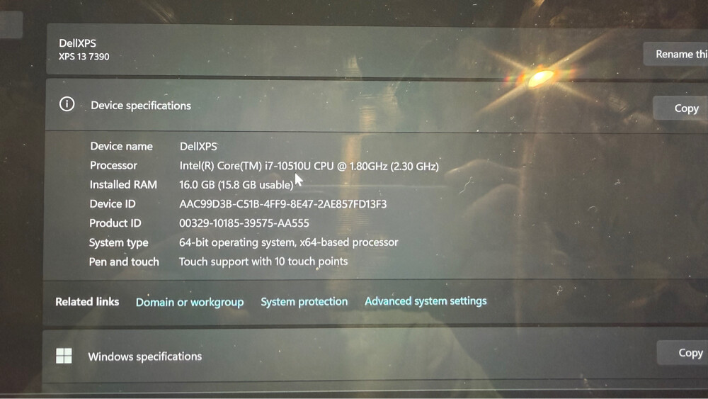 Dell XPS 13 Inch Touch Screen 1TB - 3