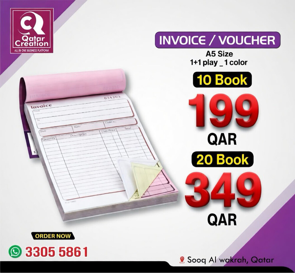 Printing, invoice, Receipt Voucher, - 1