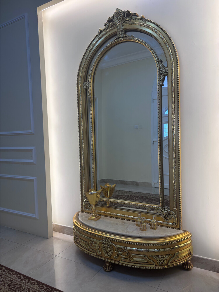 mirror with a golden frame - 1