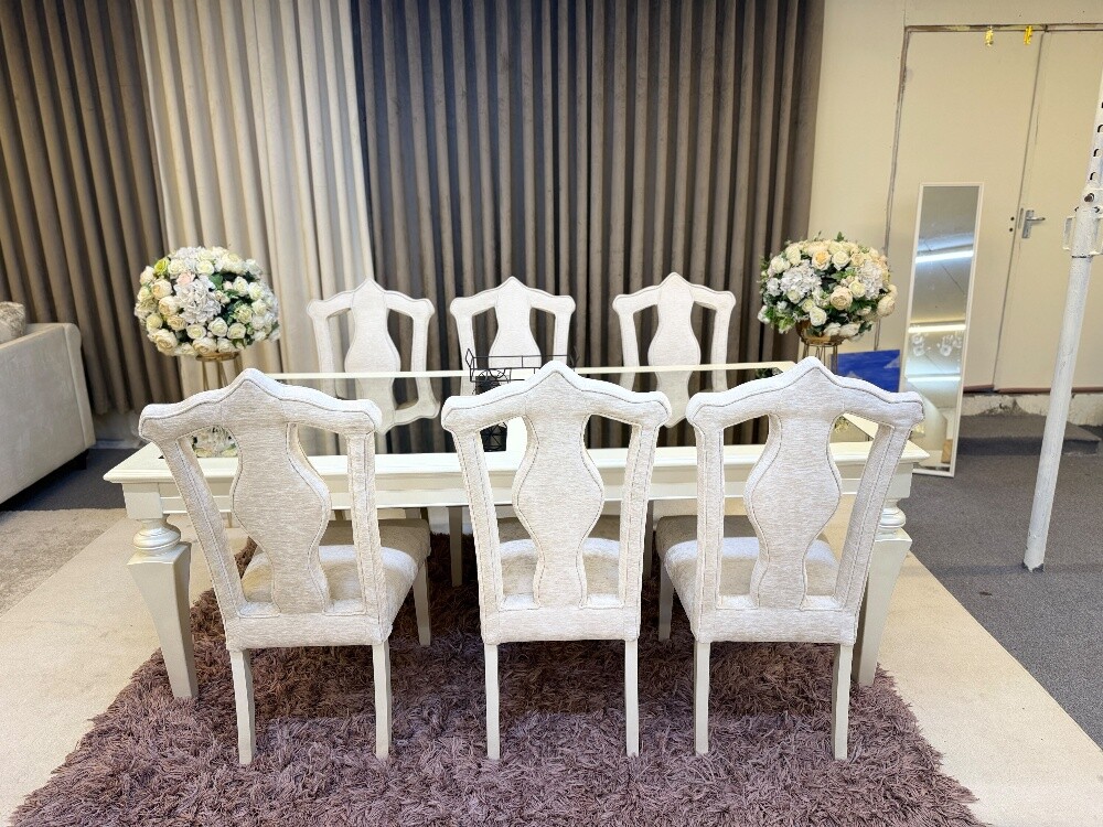 Luxurious 6 chair dining table sale - 9
