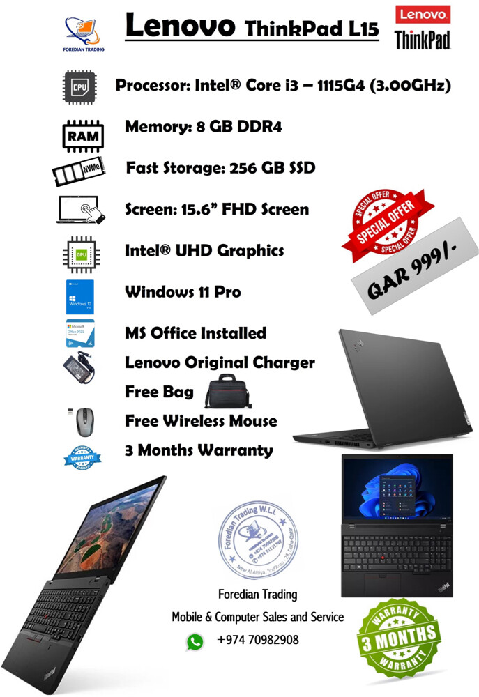 Lenovo ThinkPad L15 - i3-11th Gen - 7