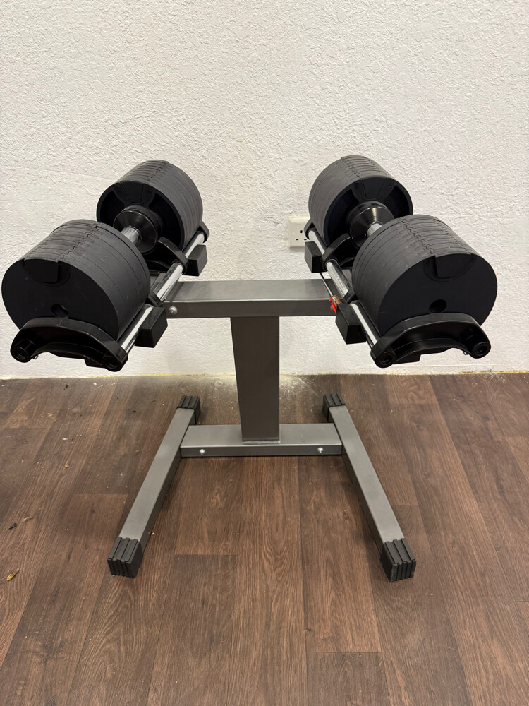 dumbbell stand with dumbbells - 1