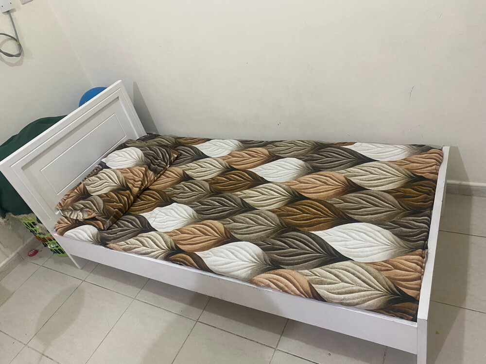 single bed with mattress - 1