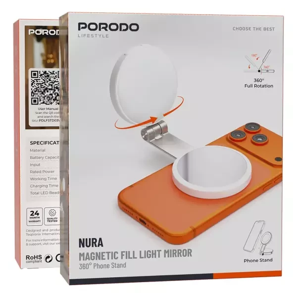 Porodo Magnetic Fill Light Mirror - 7
