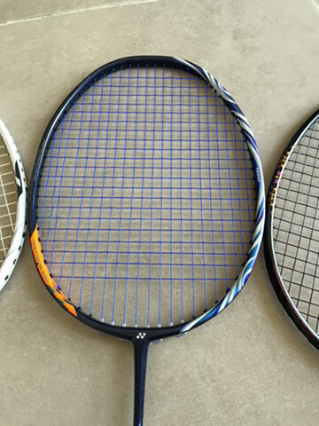 three badminton rackets  - 3