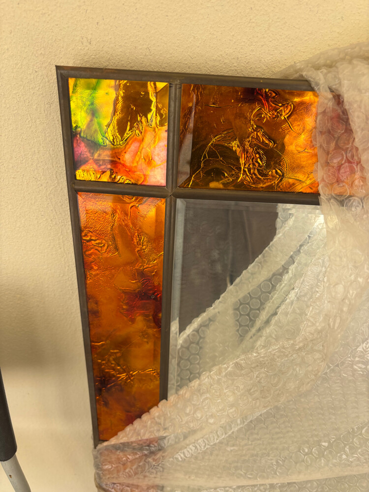 Large vintage stained wall mirror - 2