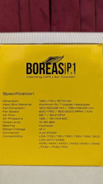 BOREAS P1-720 CPU Air Cooler - 1
