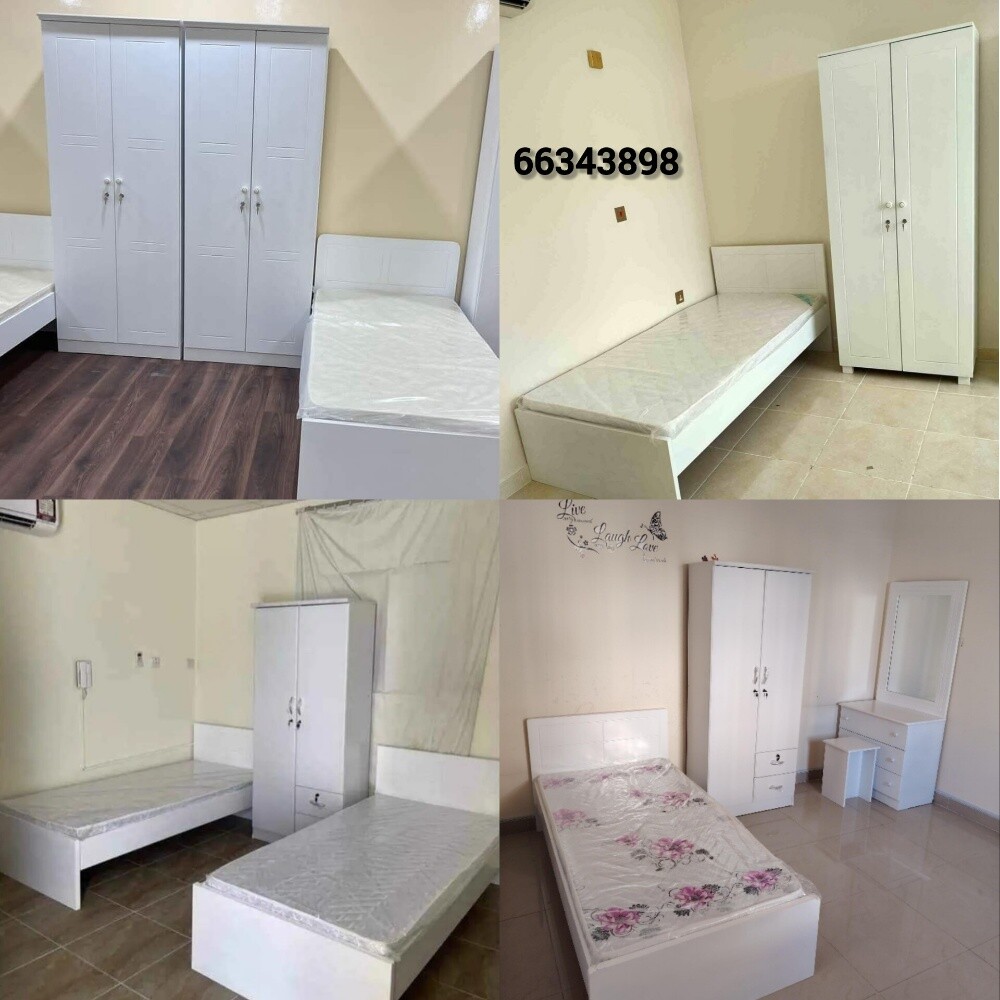 new wooden single bedroom set - 6