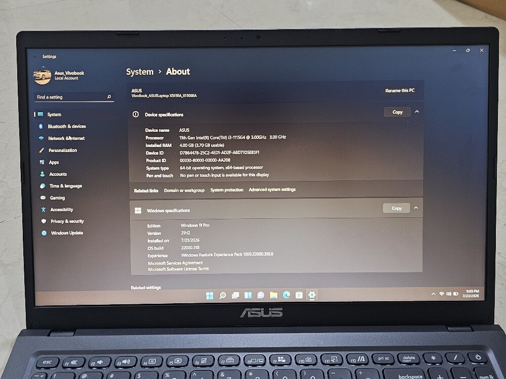ASUS VIVOBOOK CORE I3-11GEN - 2