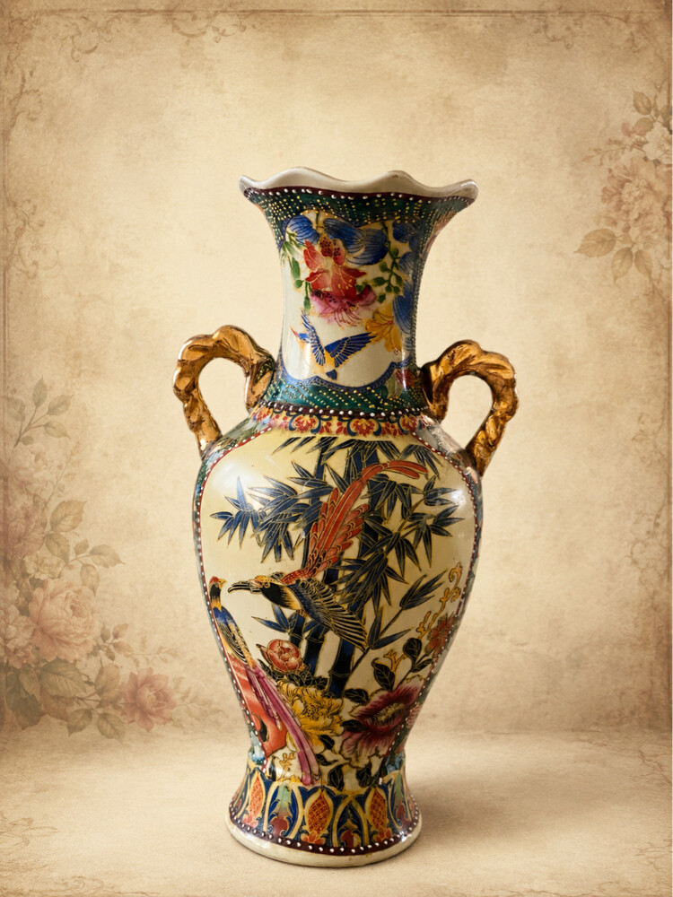 vintage items  wood and porcelain  - 3