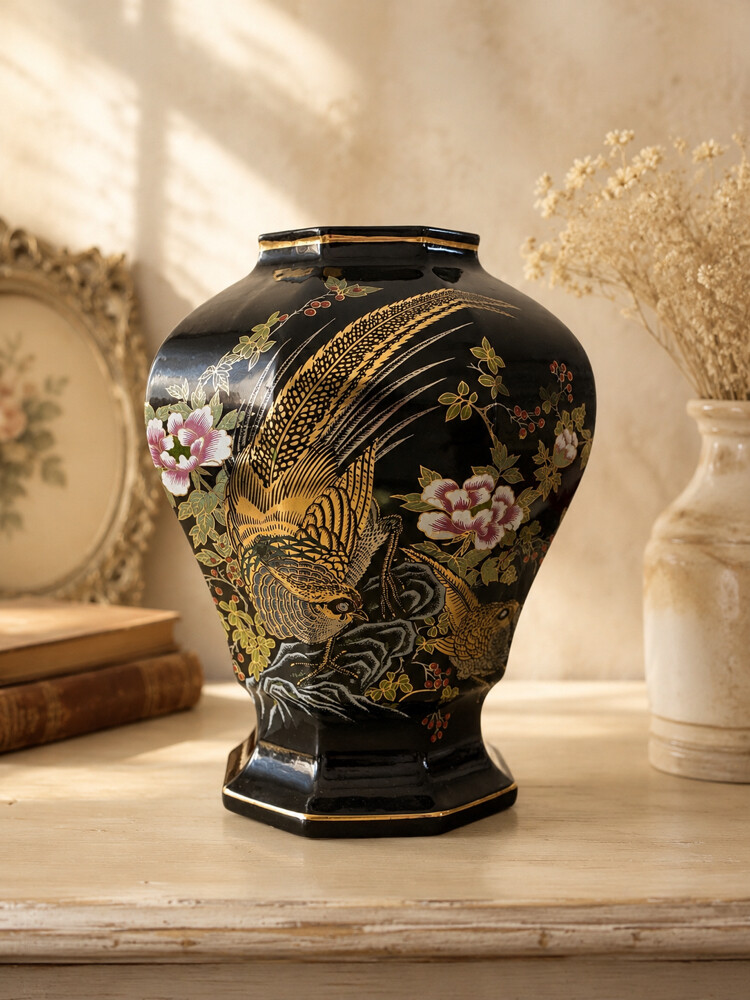 vintage items  wood and porcelain  - 4