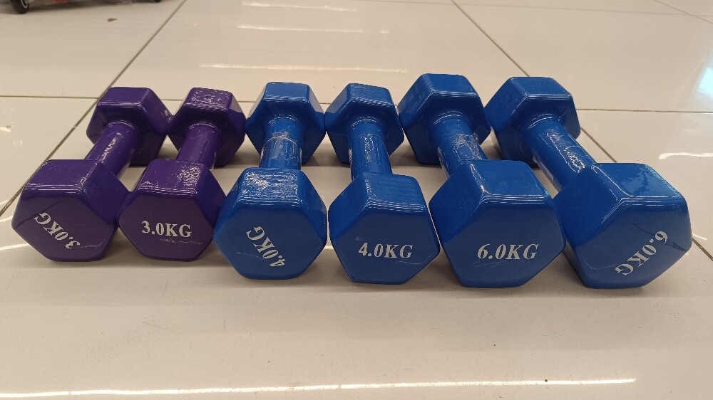 vinyl bumbell 1-10kg pair - 3