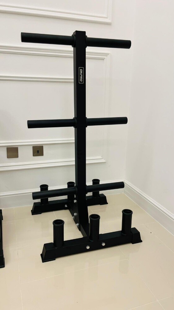weight plate bar tree rack - 1