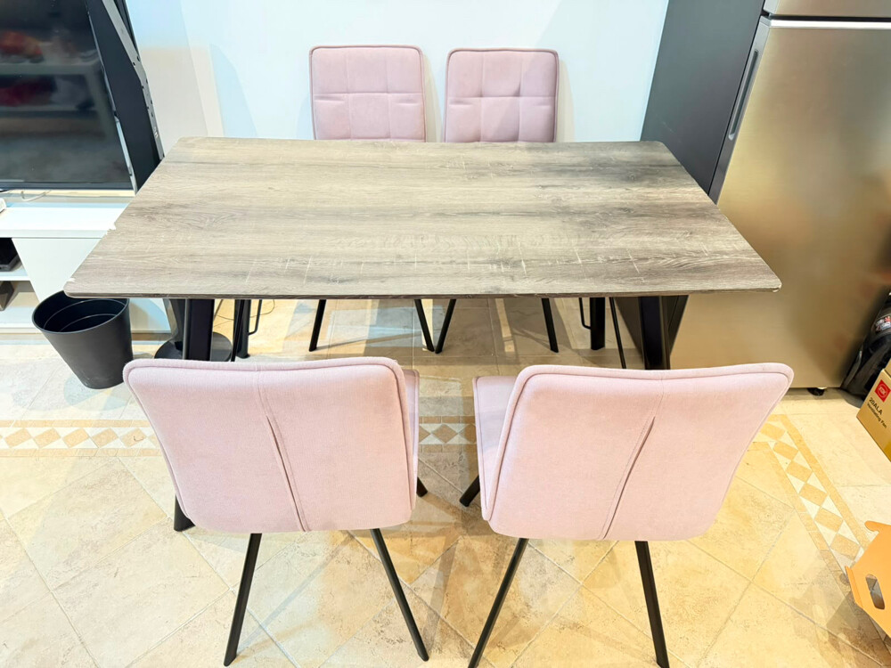 dining table with 6 chairs - 1