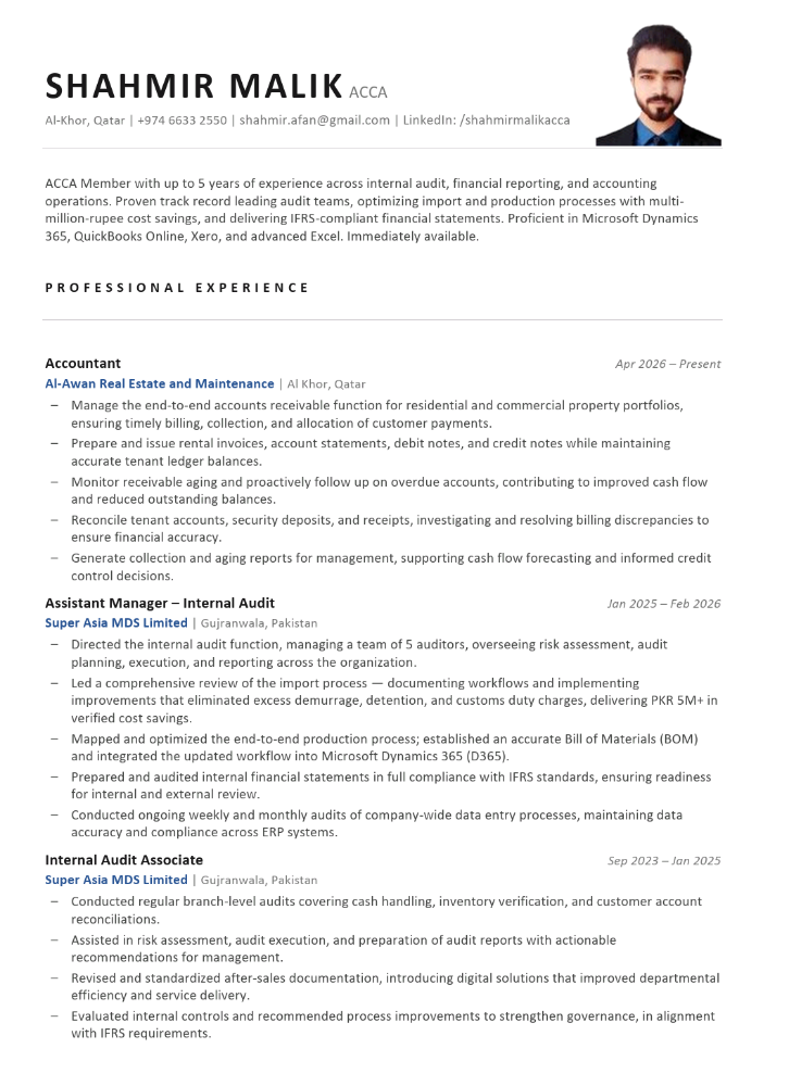 Accountant Available Immediate ACCA - 2