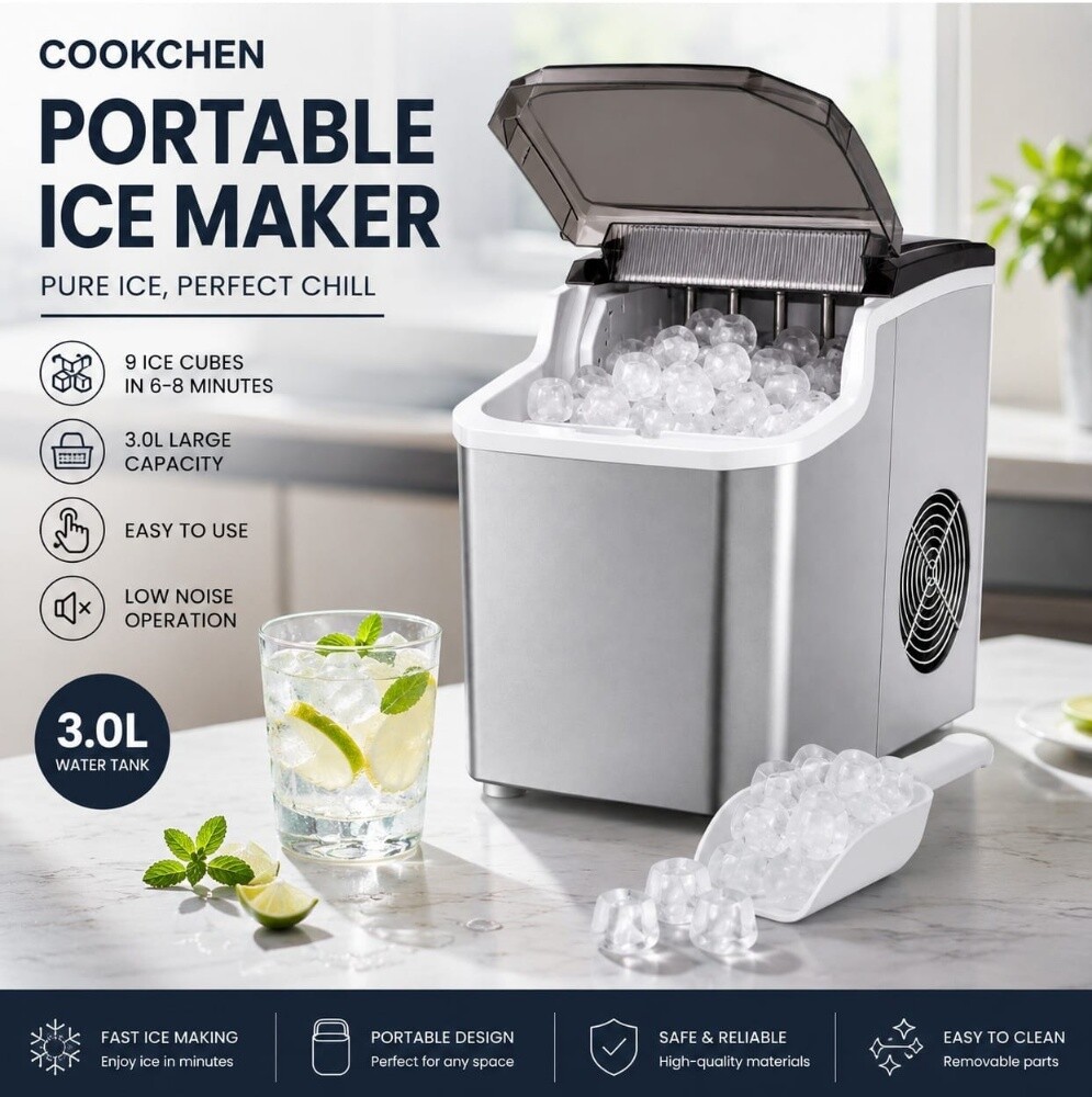 Portable Ice Maker – 3L Capacity - 1