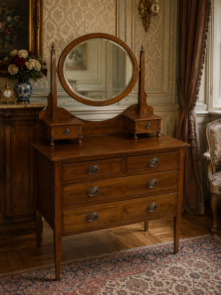Antique Edwardian Mahogany dresser - 4