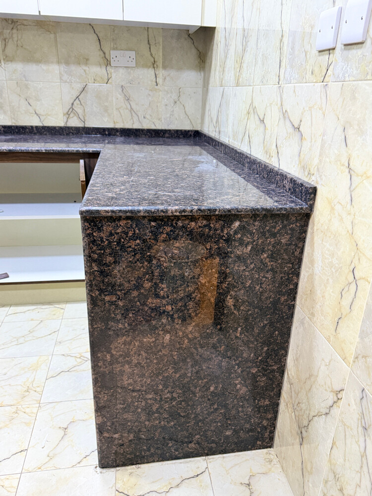 Marble works kitchen cabinets  - 4