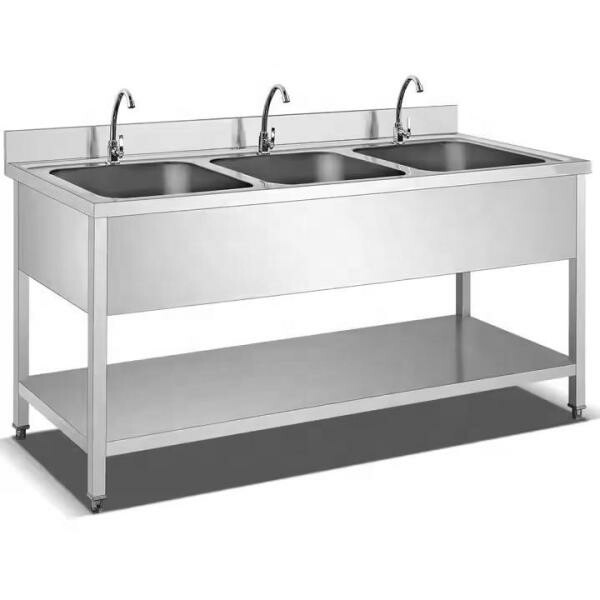 Custom made ss sink table - 6