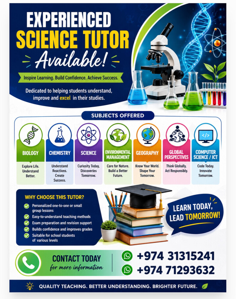 Experienced Tutors Available  - 1
