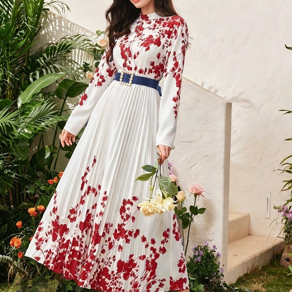 women Maxi Dress  no belt - 1