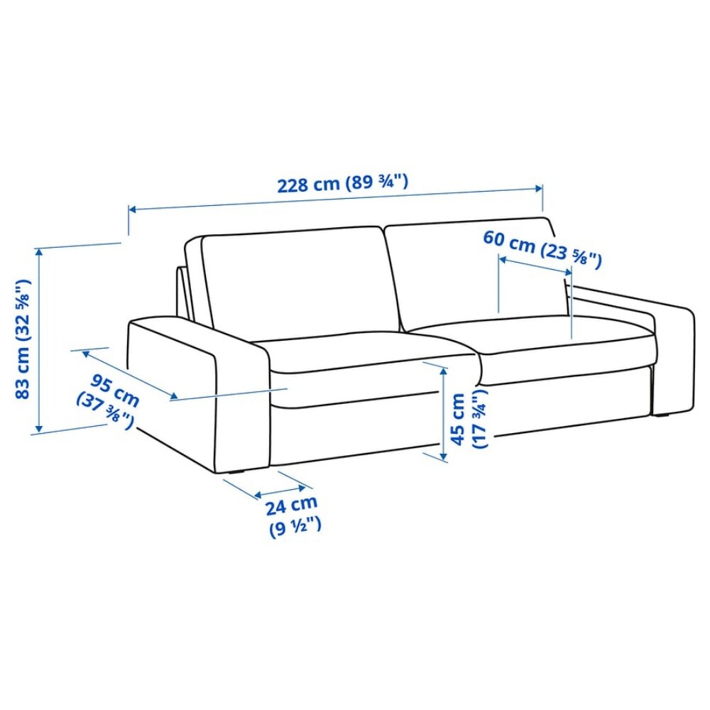 Ikea kivik 3 seater sofa - 2