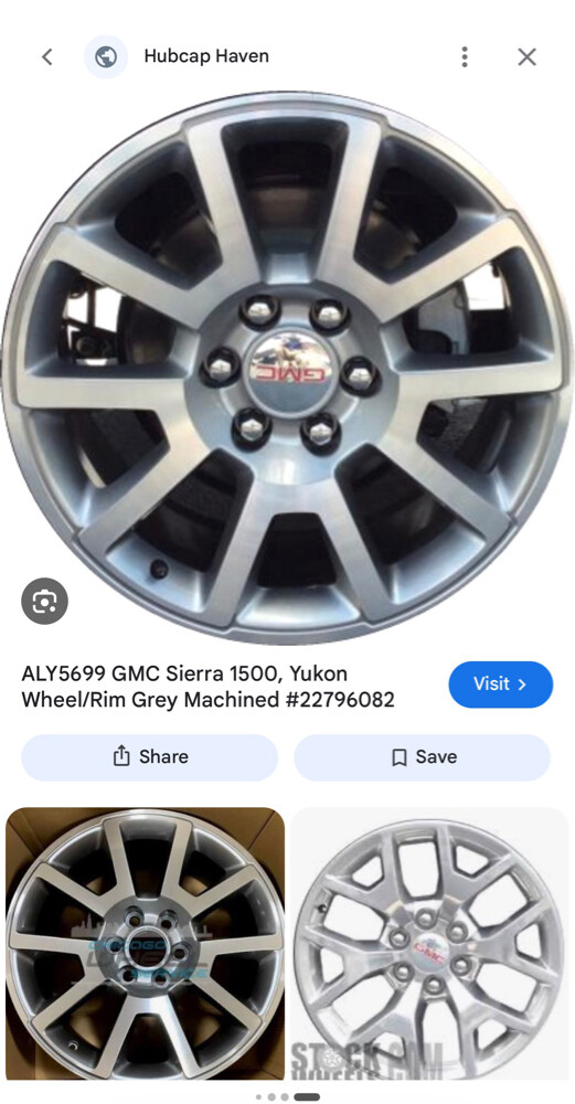 gmc seirra denali 2016 stock wheels - 2