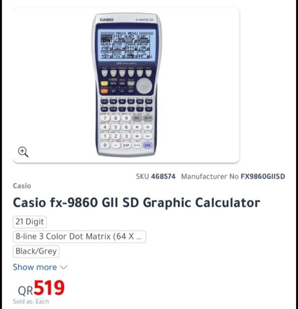 Casio fx-9860GII SD Graphic Calcula - 2