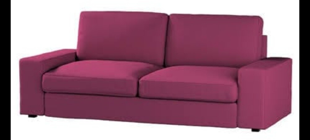ikea maroon 3seater - 5