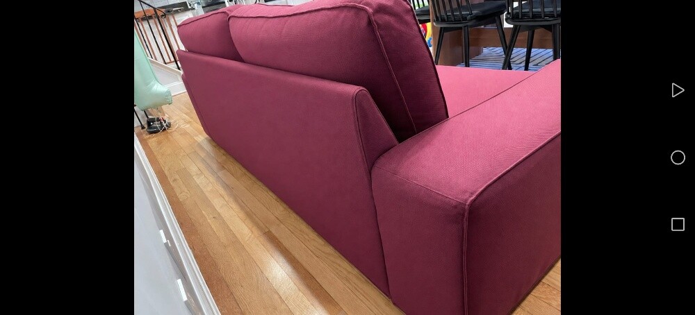 ikea maroon 3seater - 4