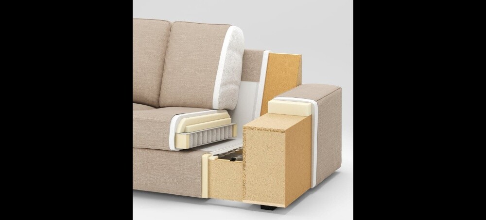 ikea maroon 3seater - 6