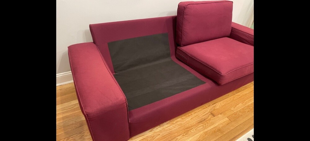 ikea maroon 3seater - 3