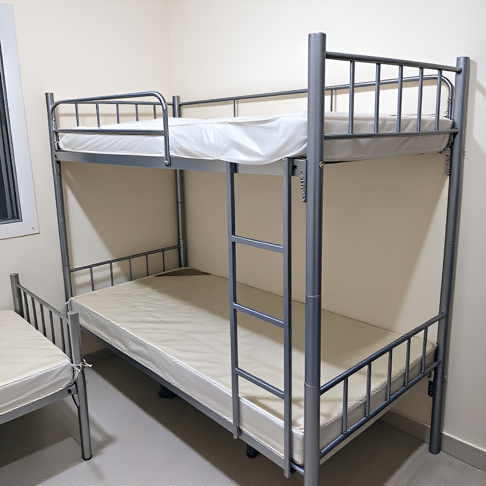 Metal Bunk Bed & mattress available - 7