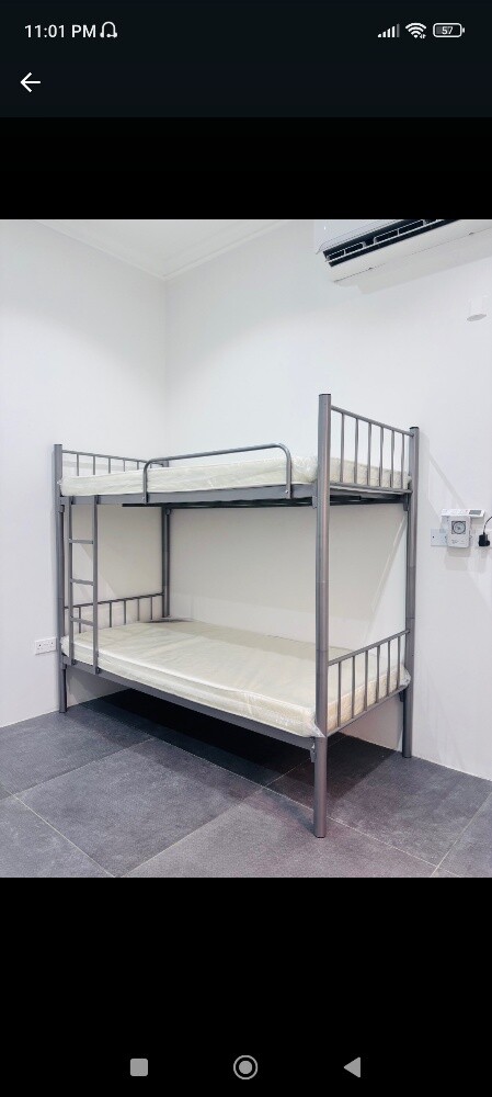 Metal Bunk Bed & mattress available - 9