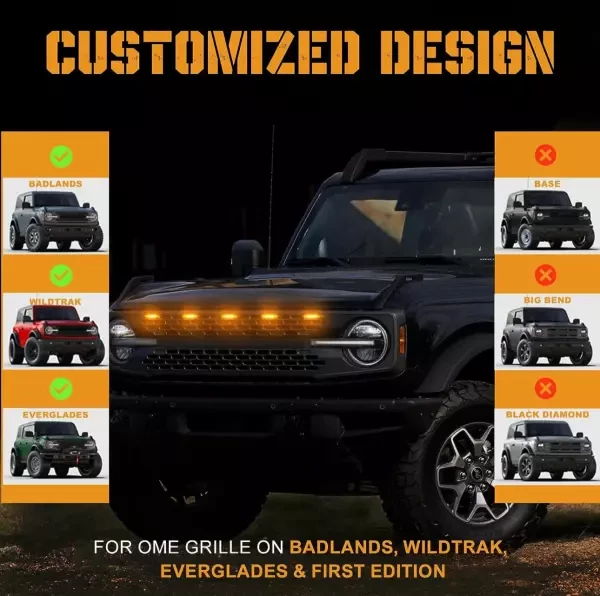 Bronco 5A Led Front Grill Lights - 2