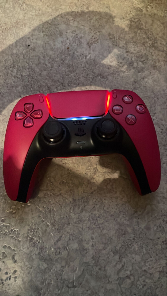 ps5 controller white and red color  - 2