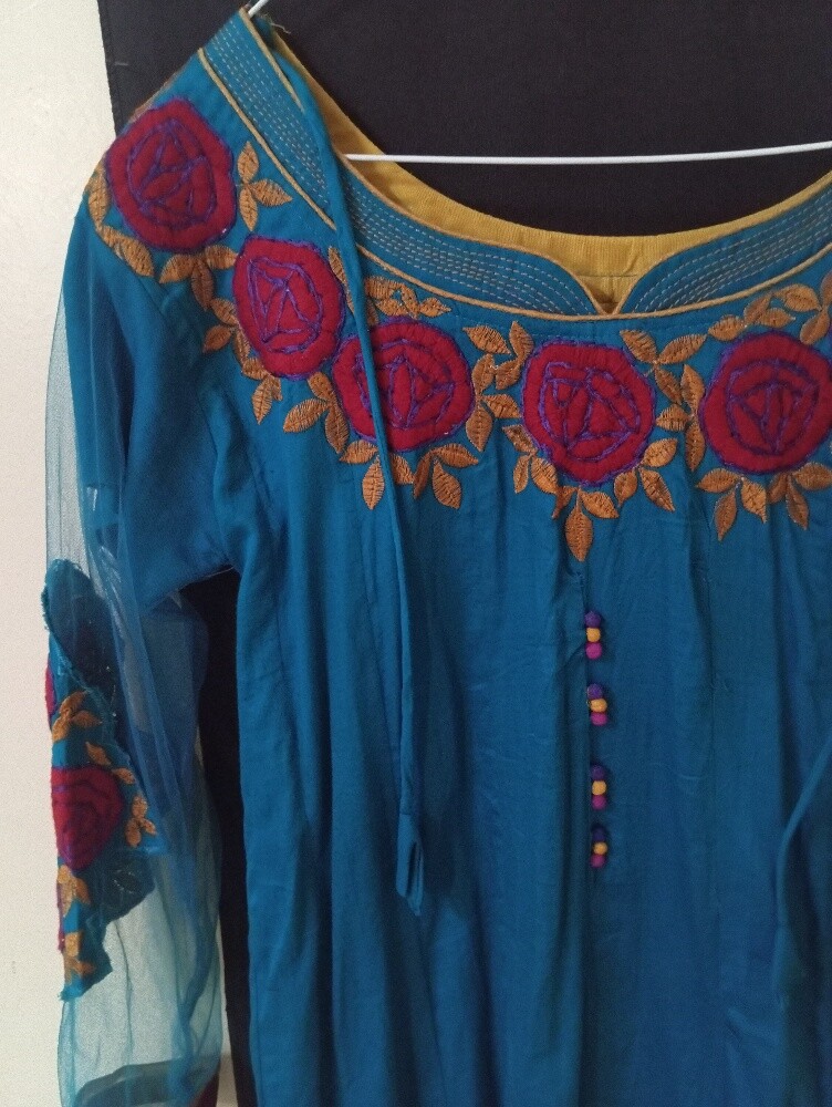 blue teal dress - 3